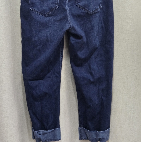 Liverpool Dark Blue Crop Cuffed Jeans - Picture 3 of 4